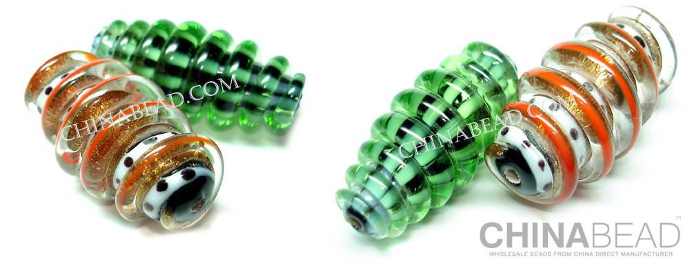Cusotm design murano spiral glass beads