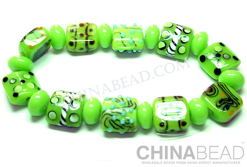 custom design lampwork bracelet