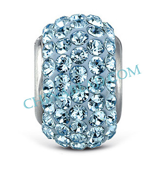 cz stones 925 silver core bead charm