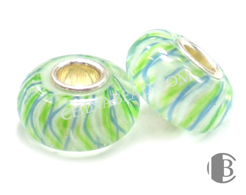 925 silver pipe and new design murano glass bead