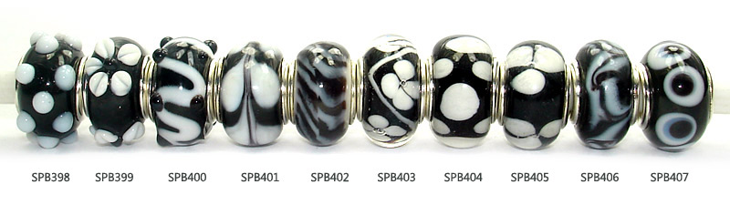 silver-plated double core glass bead charms fit with pandora, chamilia jewelry
