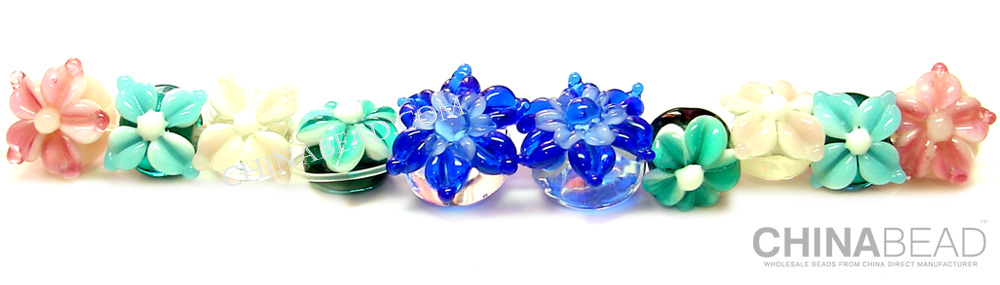 lampwork glass bead bracelet